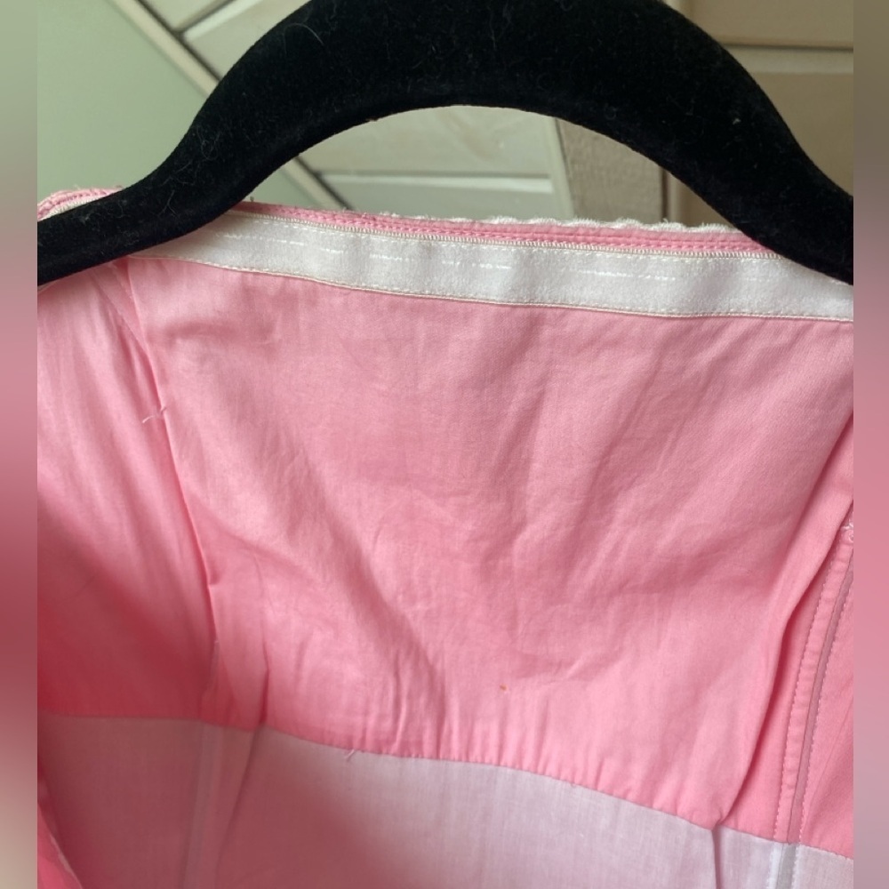 Lilly Pulitzer Dress 4 Strapless Pink Green White Lace Floral Polka Dot Ribbon - Picture 9 of 11